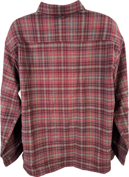 Timberland Men’s Red Wool Blend Long Sleeve Button Up Shirt - XL