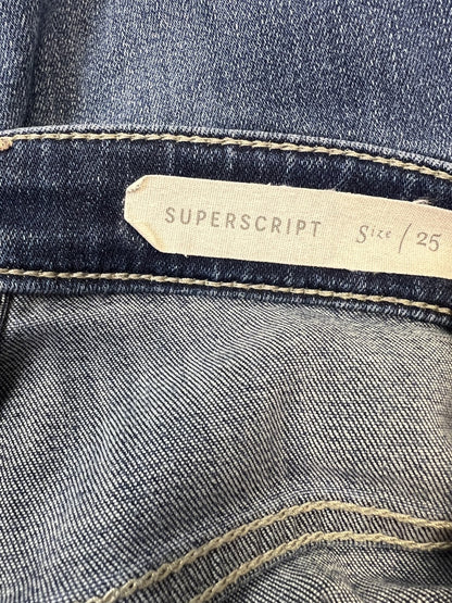 Pilcro and The Letterpress Women's Dark Wash Superscript Skinny Jeans 25