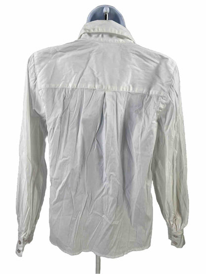 Chico's Women's White Long Sleeve Button Up Blouse - 0/4