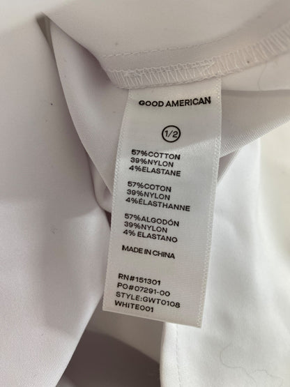 Good American Women’s White Tabbed Poplin Button Up Shirt - 1/2 - M