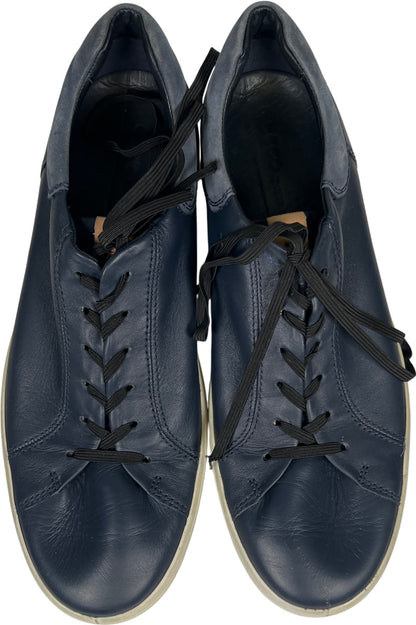 Ecco Men’s Navy Blue Leather Soft 7 Lace Up Sneakers - 11