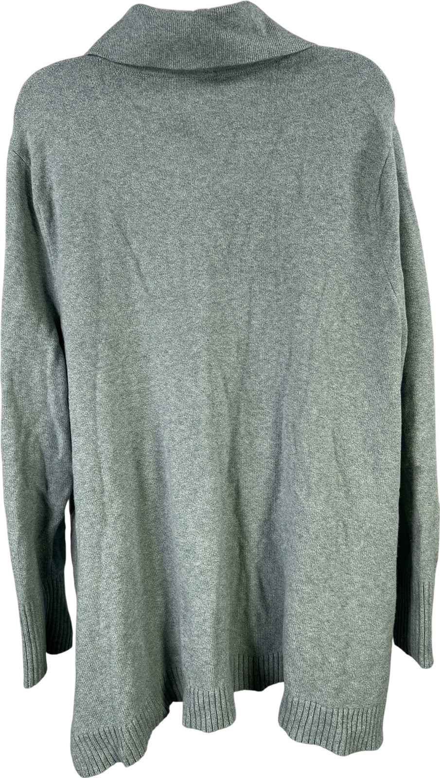 Pure J.Jill Women’s Blue Long Sleeve V-Neck Collared Sweater - Plus 2X