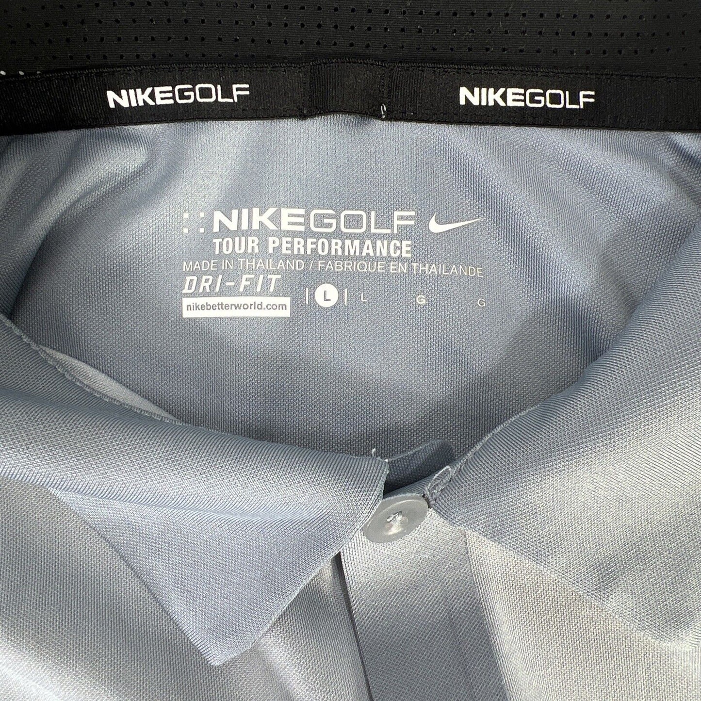 Polo de golf deportivo de manga corta Nike Tour Performance gris para hombre - L