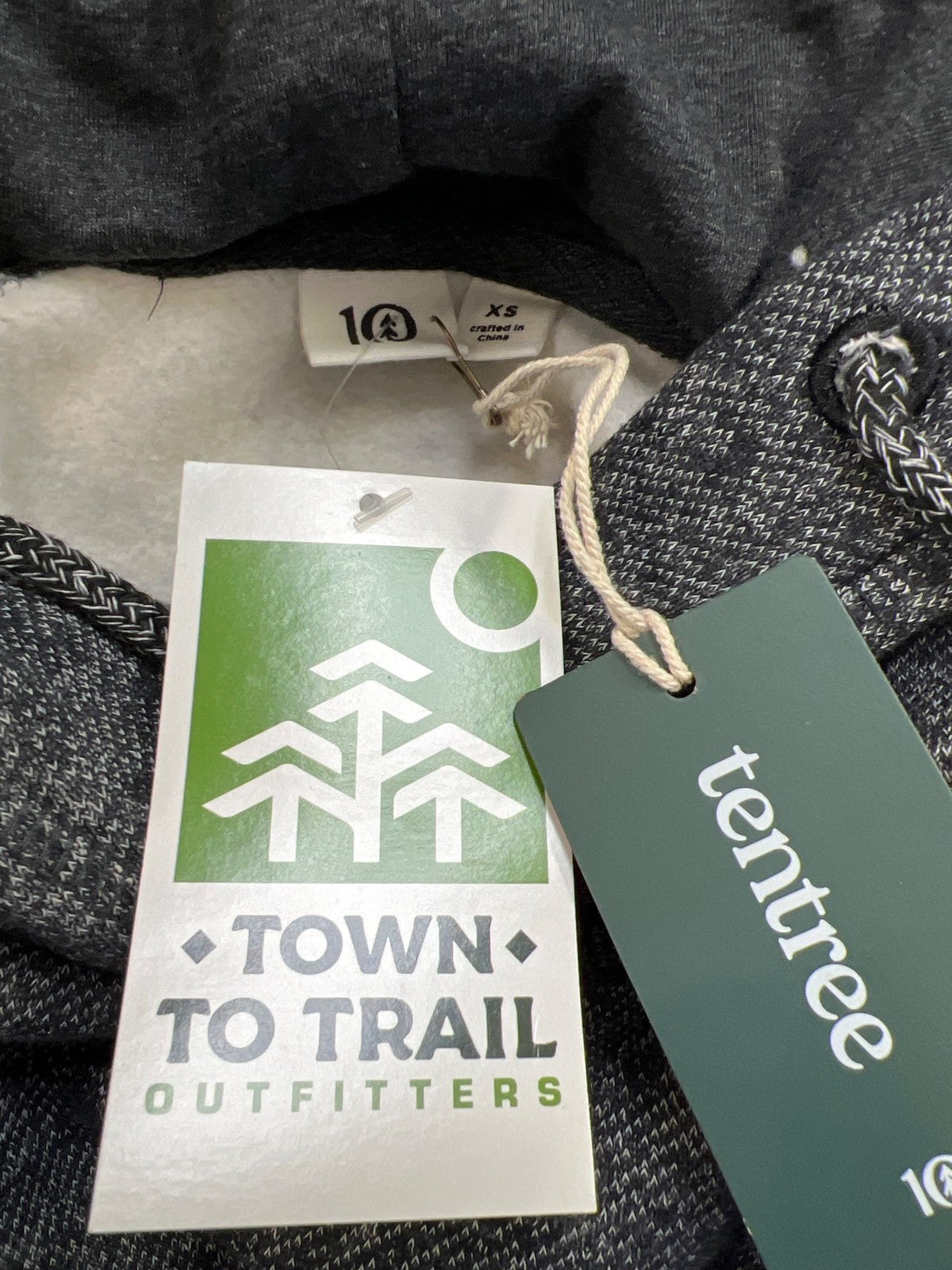 TenTree Women’s Black Meteorite Burney Pullover Hoodie Sweatshirt - XS