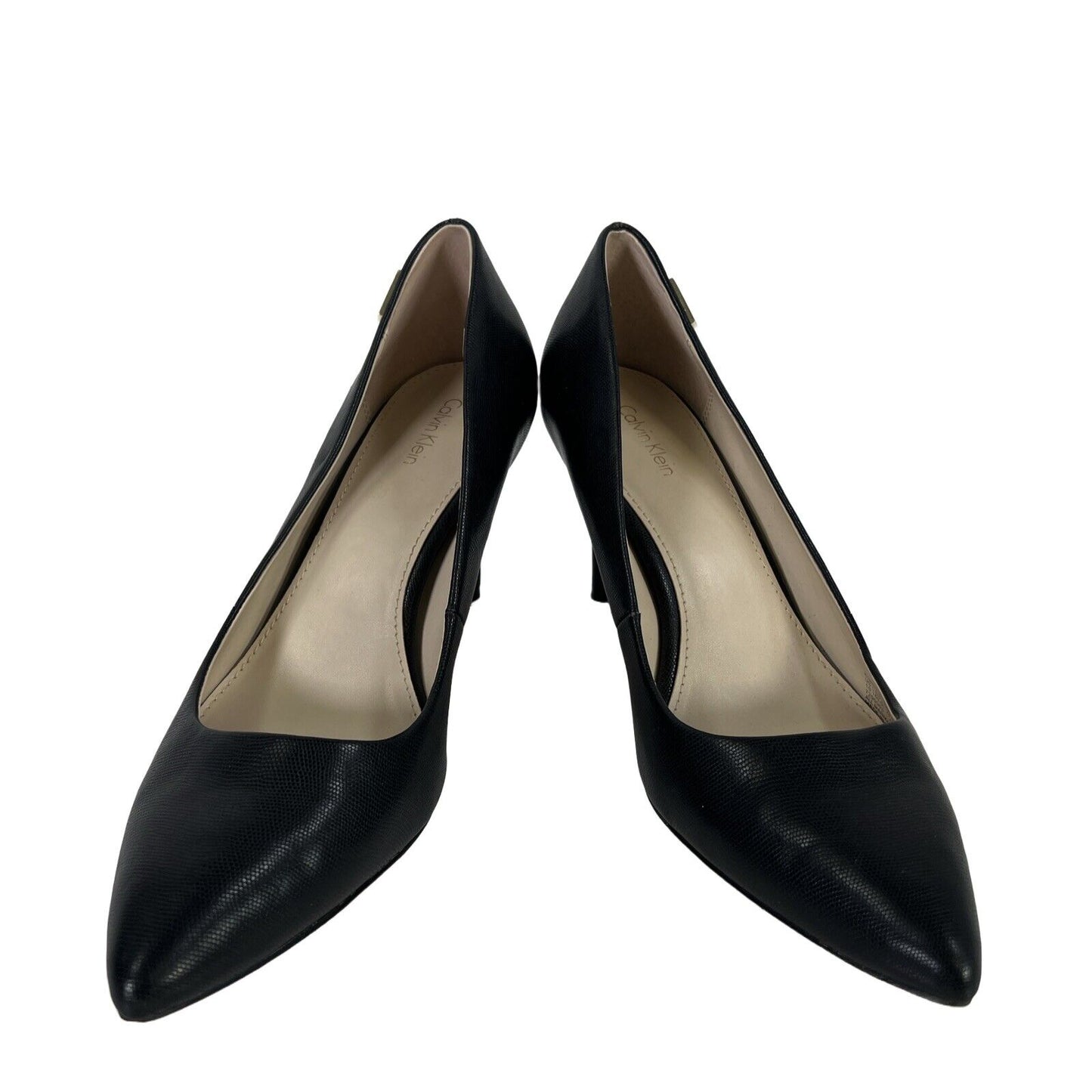 Calvin Klein Women's Black Kimberly Textile Pointed Toe Heels - 10