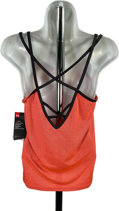 Under Armour Women’s Pink/Gray HeatGear Strappy Athletic Tank Top - S