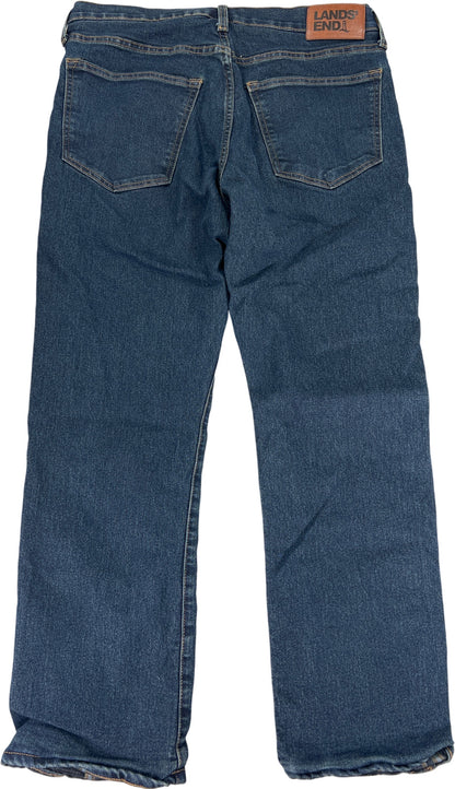 Lands End Men’s Dark Wash Flannel Lined Traditional Fit Denim Jeans - 32x29