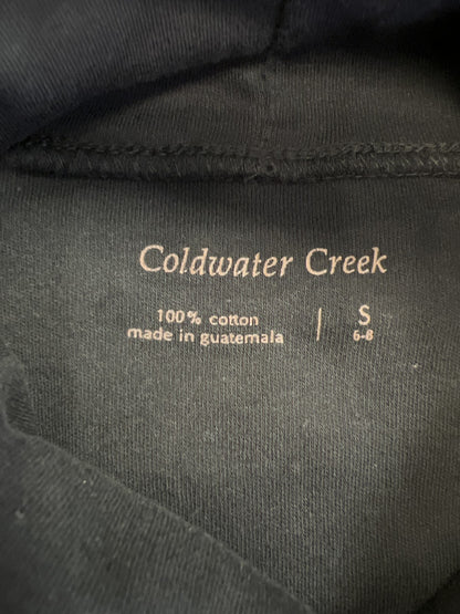 Coldwater Creek Women’s Black Princess Seam Long Sleeve Turtleneck T-Shirt - S