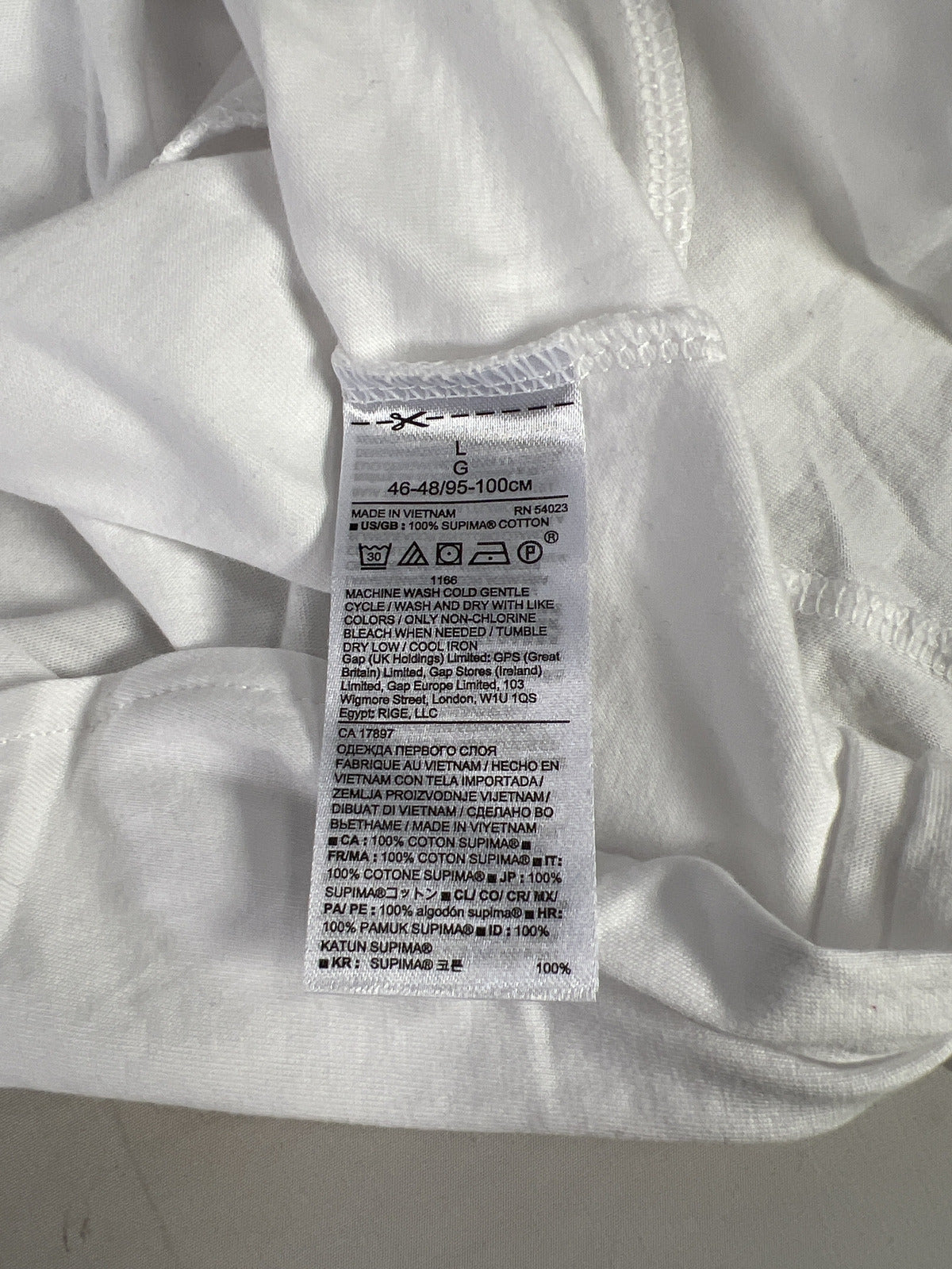 Banana Republic Women’s White Short Sleeve Ruffle Trim T-Shirt - L