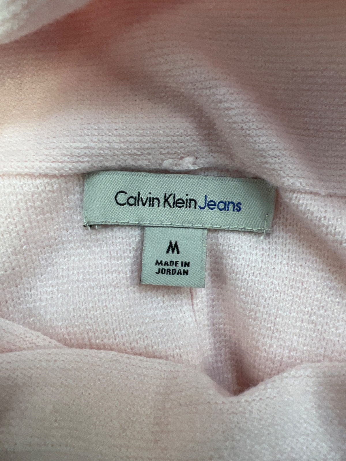 Calvin Klein Women’s Pink Long Sleeve Cowl Neck Sweater - M
