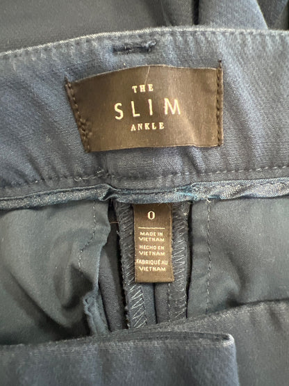 White House Black Market Women’s Blue Slim Ankle Dress Pants - 0