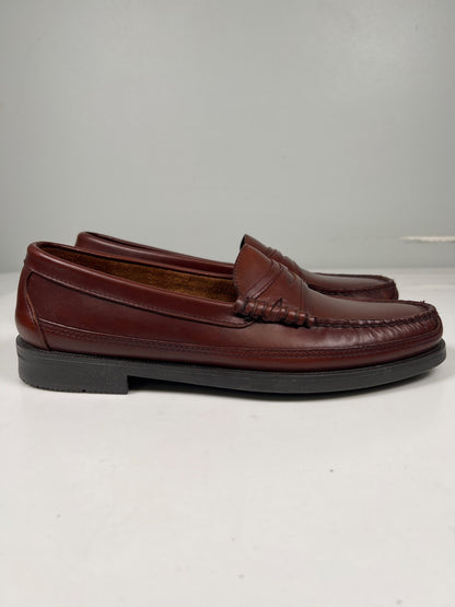 Sebago Men’s Brown Leather Dan Slip On Dress Penny Loafers - 11D