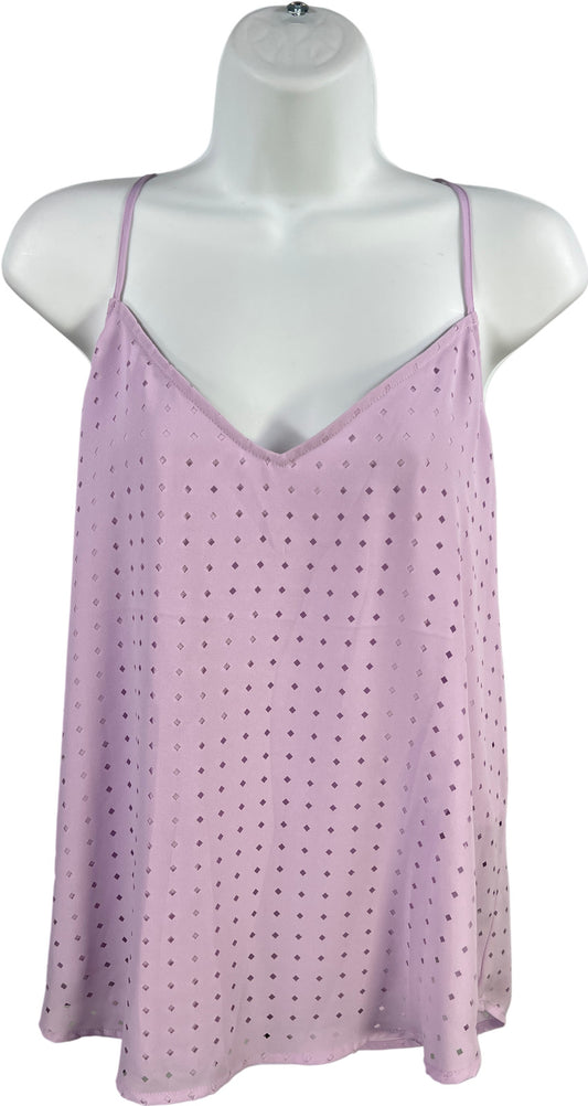 Banana Republic Women’s Purple Eyelet Lined Tank Top Blouse - M