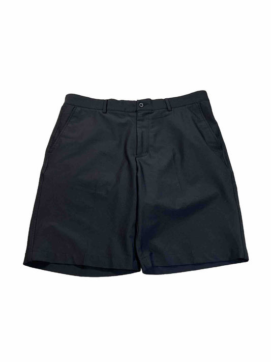 Dunning Men's Black Flat Front Stretch Golf Shorts - 34