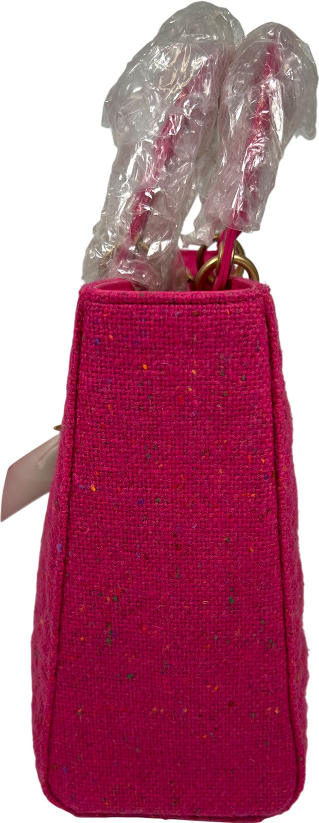 Christian Dior Lady Dior Large Tweed Pink Rose Moyen Rare Vintage Purse