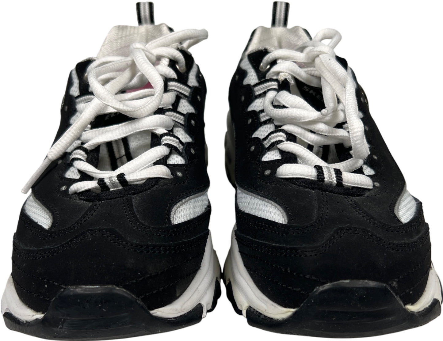 Skechers Women’s Black D’Lites Air Cooled Memory Foam Lace Up Sneakers - 6.5