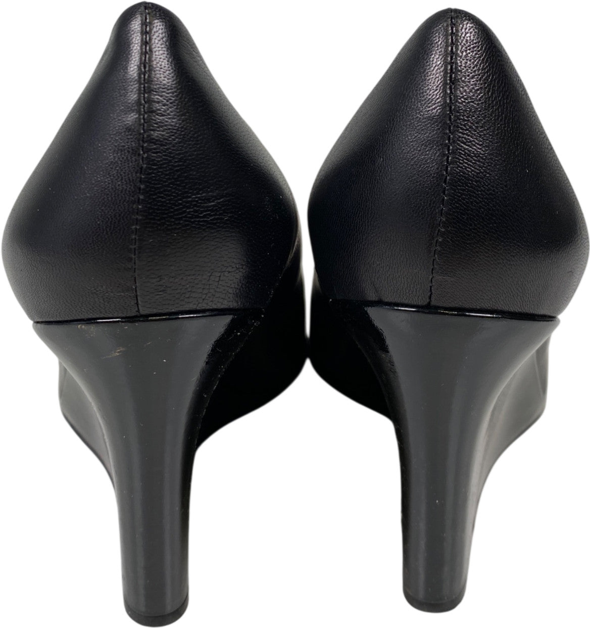 Kate Spade Women’s Black Leather Kandid Wedge Heels - 8