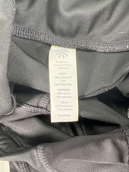 Athleta Womens Black/White High Rise Precision Mesh Athletic Leggings - S Petite