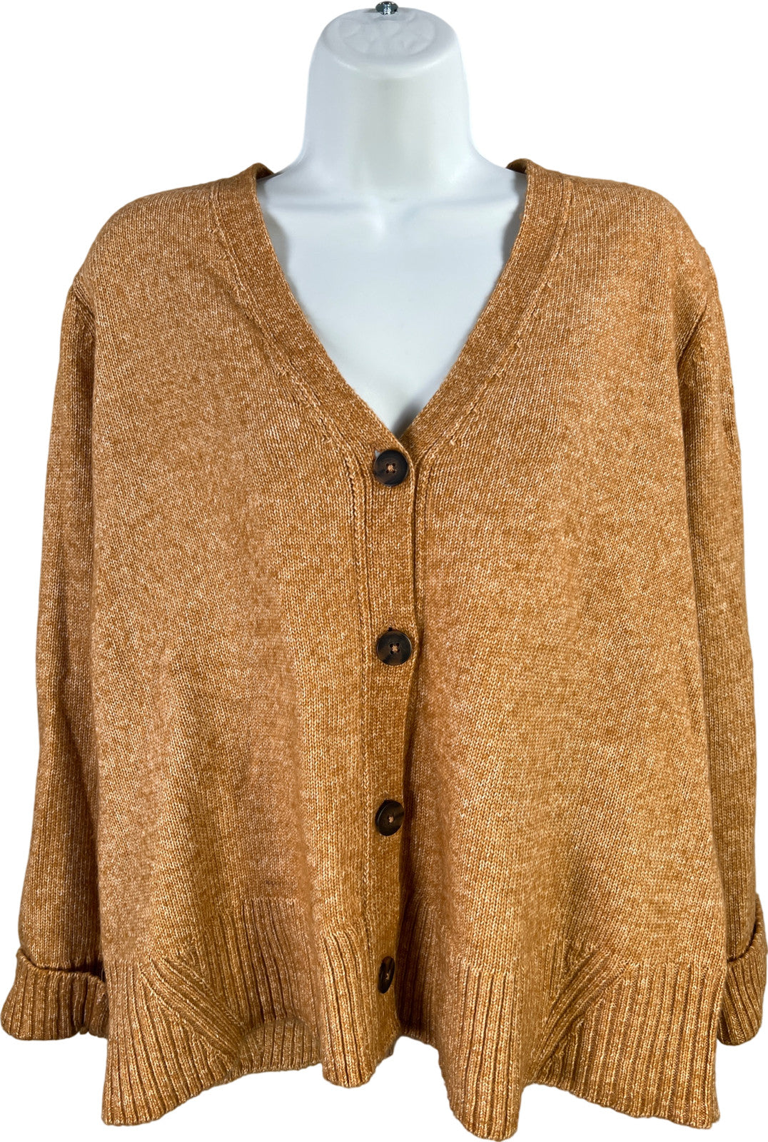 J.Jill Women’s Brown Long Sleeve Button Up Cardigan Sweater - L
