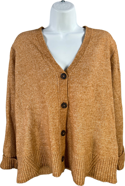 J.Jill Women’s Brown Long Sleeve Button Up Cardigan Sweater - L