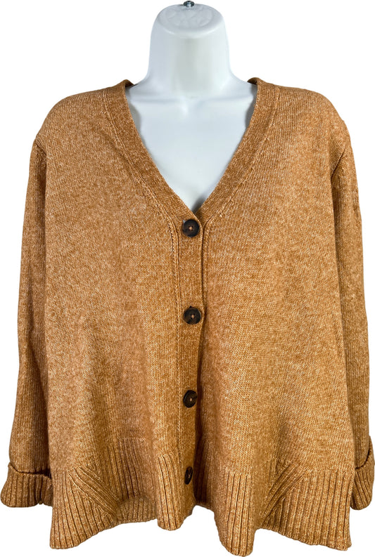 J.Jill Women’s Brown Long Sleeve Button Up Cardigan Sweater - L