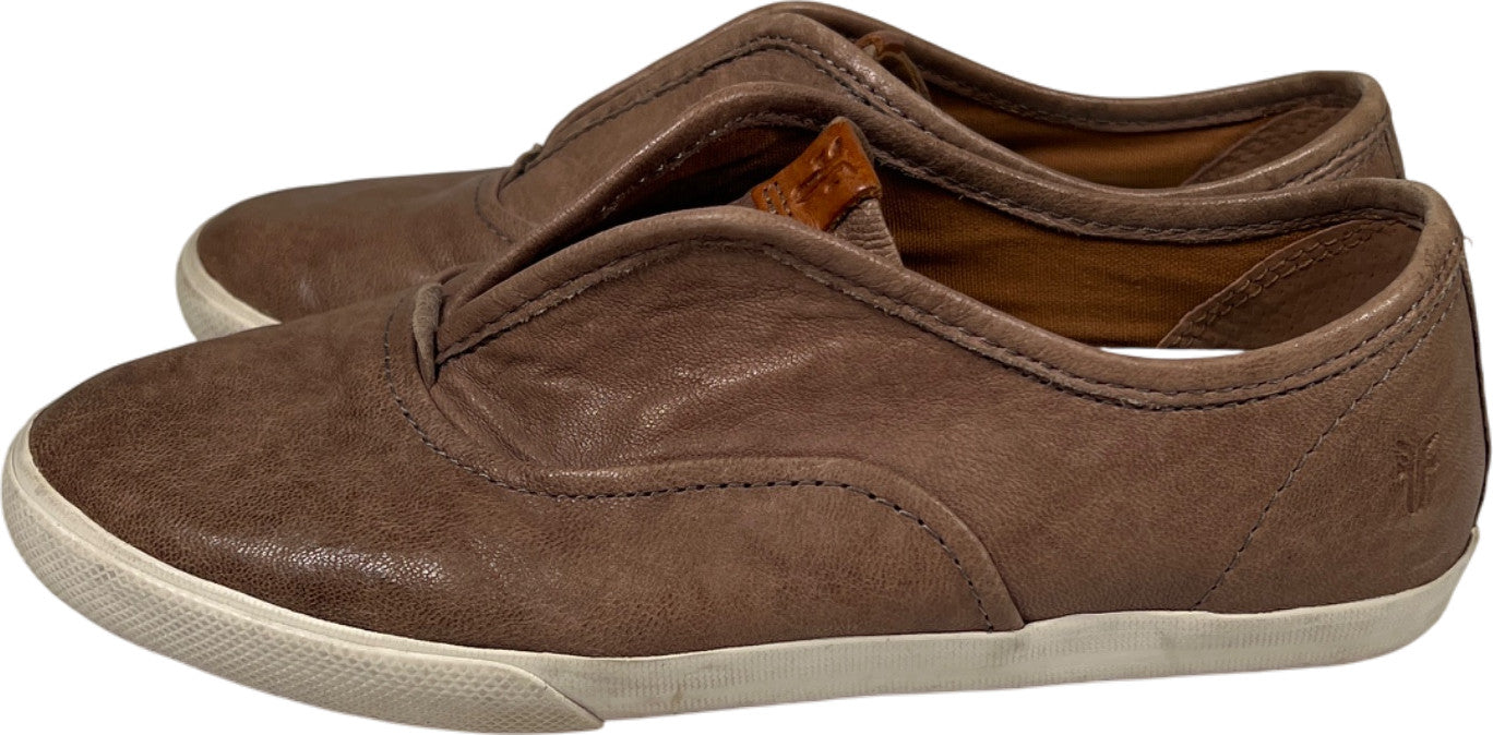 Frye Women’s Tan/Brown Leather Maya Slip On Sneakers - 6