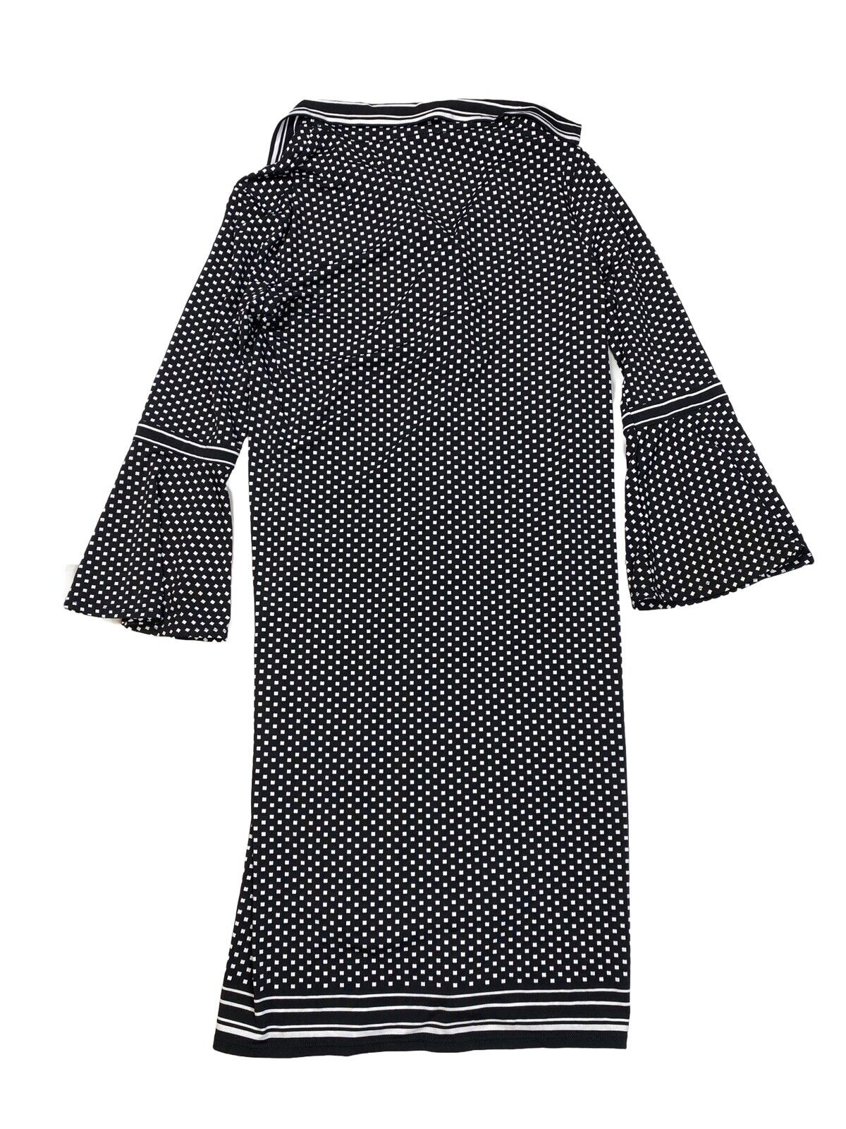 Max Studio Women's Black 3/4 Bell Sleeve Stretch Shift Dress - S