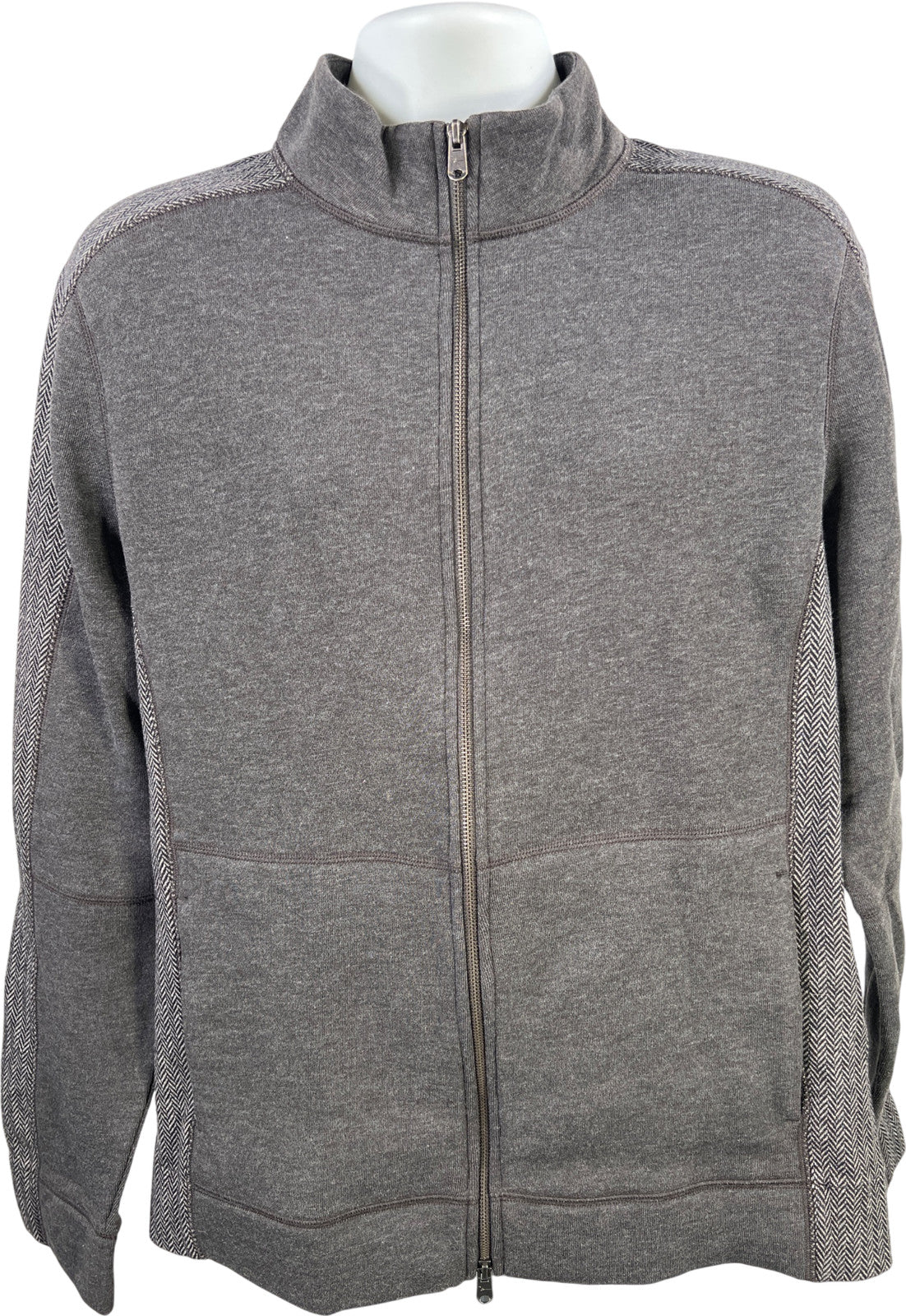 Marc Anthony Men’s Gray Slim Fit Double Zipper Sweater Jacket - XL