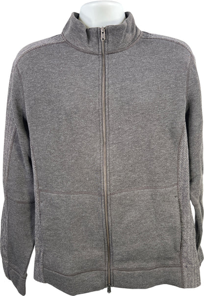 Marc Anthony Men’s Gray Slim Fit Double Zipper Sweater Jacket - XL