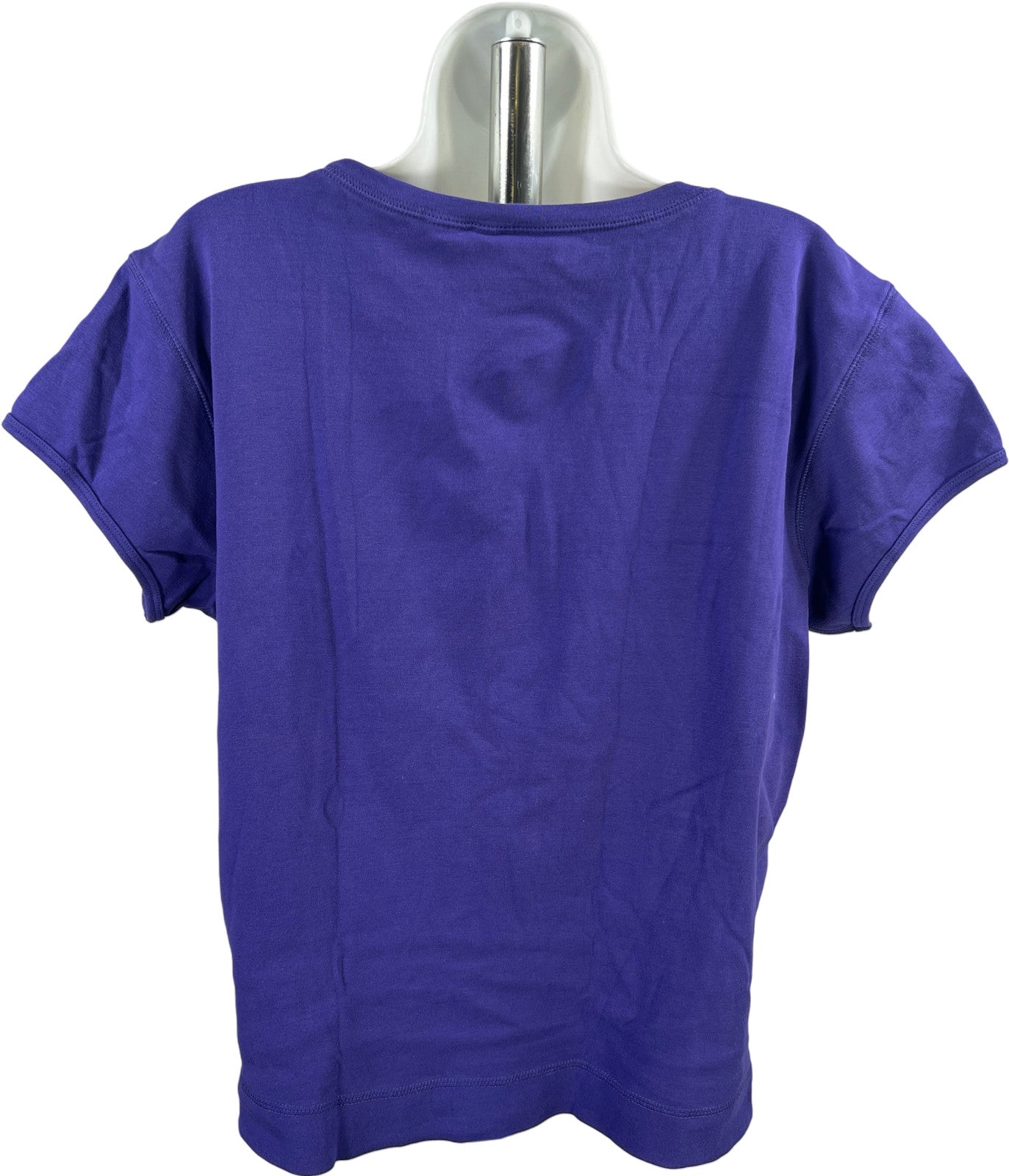Chicos Women’s Purple Short Cap Sleeve T-Shirt - 3/XL