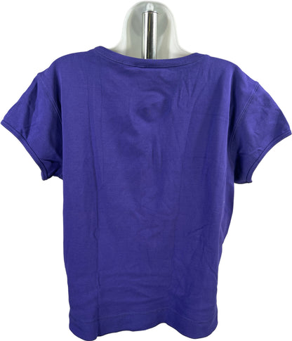 Chicos Women’s Purple Short Cap Sleeve T-Shirt - 3/XL