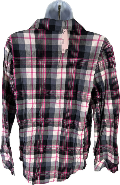 NEW Victoria’s Secret Women’s Pink Plaid Button Up Shirt - XS