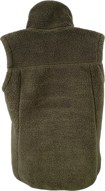 The North Face Women’s Green Sleeveless Full Zip Sherpa Vest - M