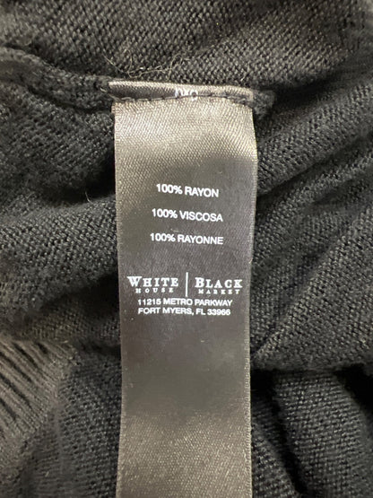 White House Black Market Women’s Black 3/4 Sleeve Open Cardigan Sweater - S