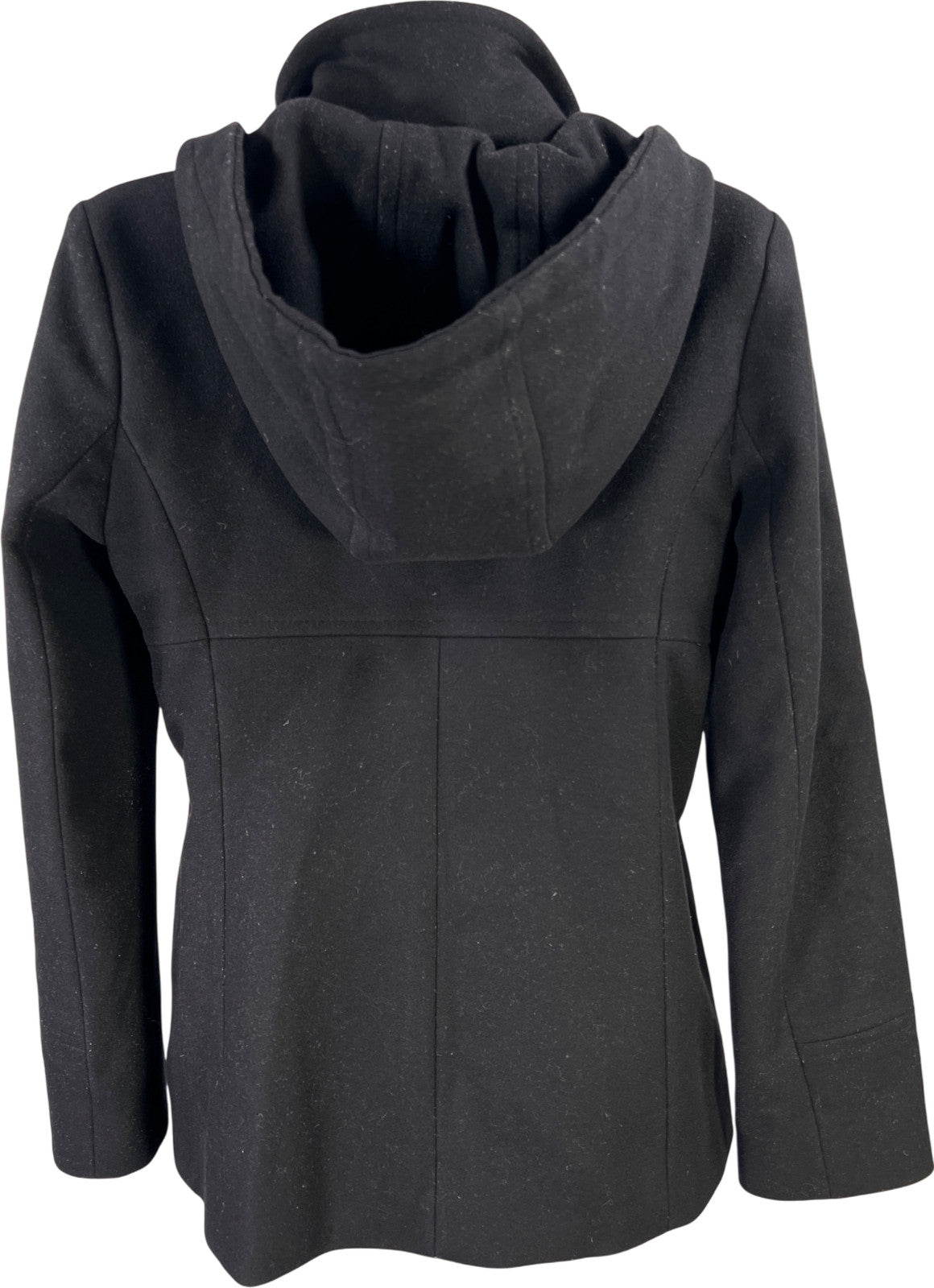 Michael Kors Women’s Black Wool Blend Full Zip Duffle Coat - 2