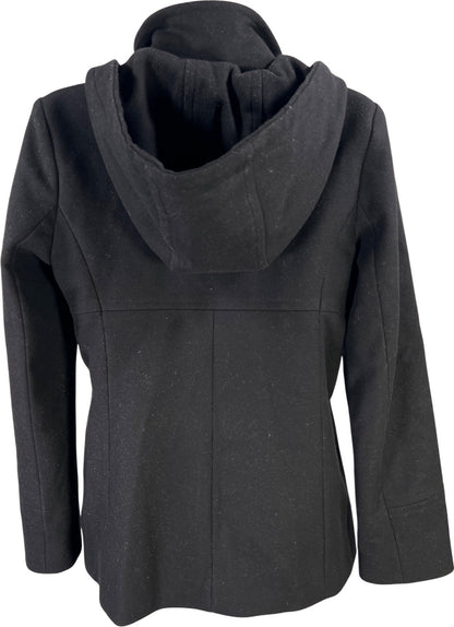 Michael Kors Women’s Black Wool Blend Full Zip Duffle Coat - 2