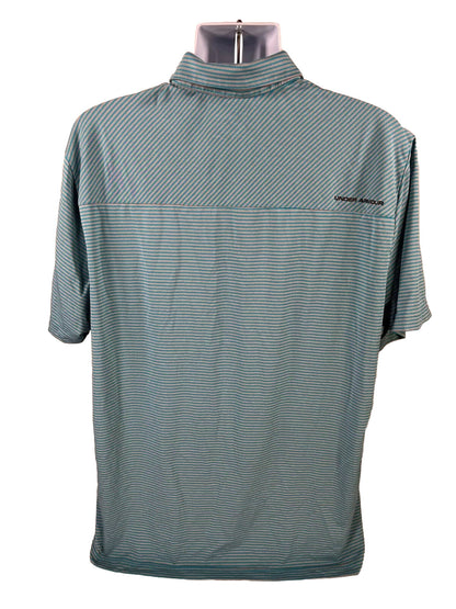 Under Armour Men's Blue Striped HeatGear Golf Polo Shirt - 2XL