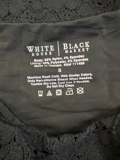 White House Black Market Women’s Black Lined Lined Basic Tank Top - S