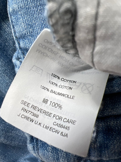 Madewell Women's Blue Chambray Apron Bow Back Jumpsuit - 00