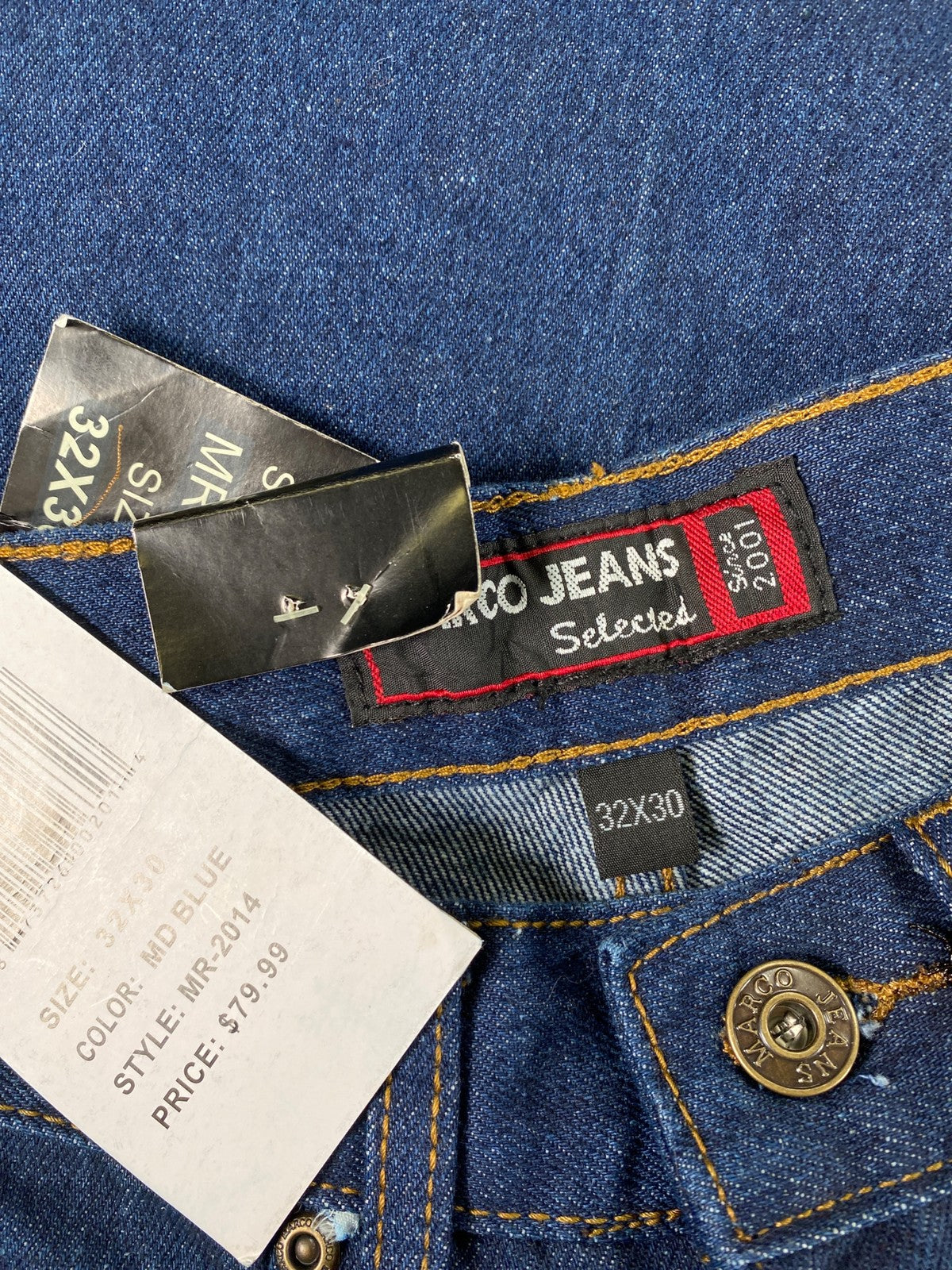 Marco Jeans Men’s Dark Wash Denim Jeans - 32x30