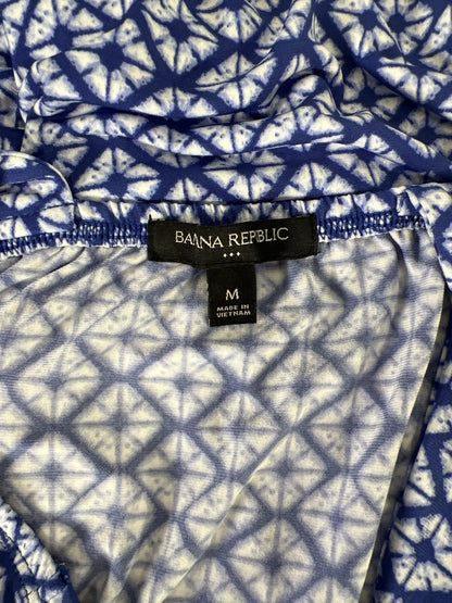 Banana Republic Women’s Blue/White Sleeveless Shift Dress - M