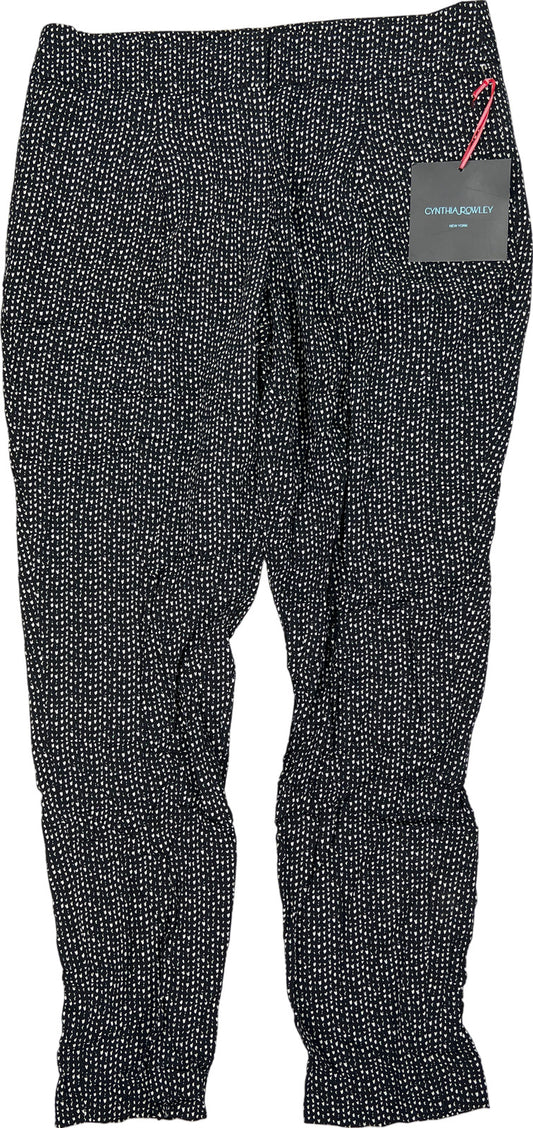 NEW Cynthia Rowley Women’s Black/White Straight Leg Light Weight Pants - S
