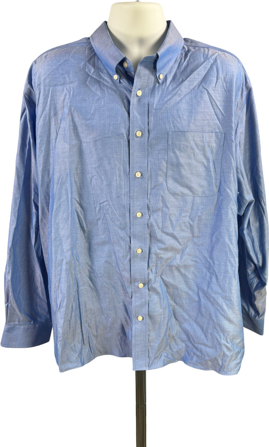 Jos A Bank Men’s Blue Travelers Collection Button Up Shirt - XXL