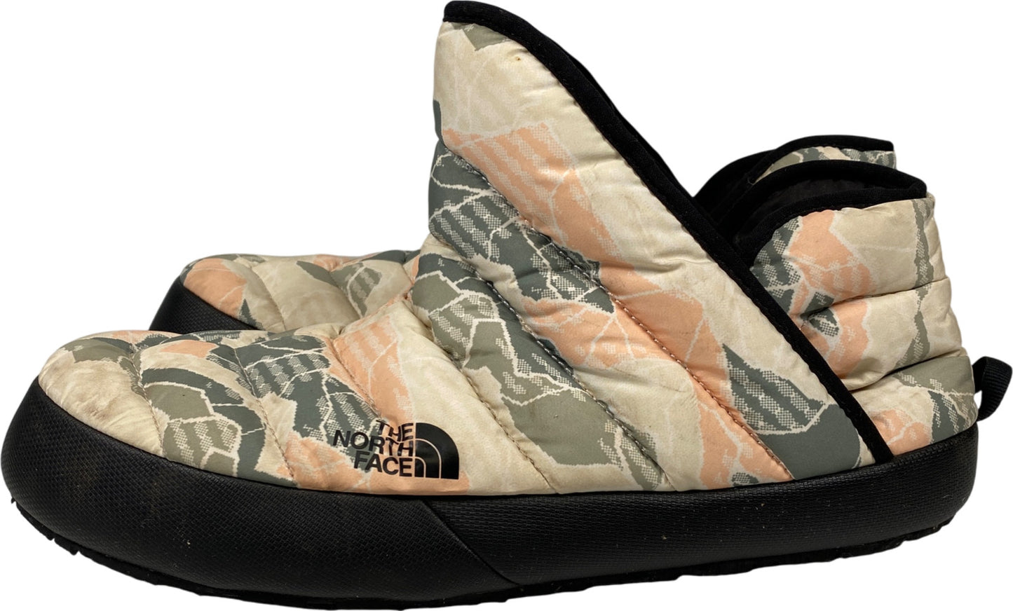 The North Face Men’s Beige/Pink Thermoball Puffer Ankle Booties - 12