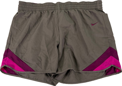 Nike Women’s Brown Unlined Dri-Fit Running Shorts - L