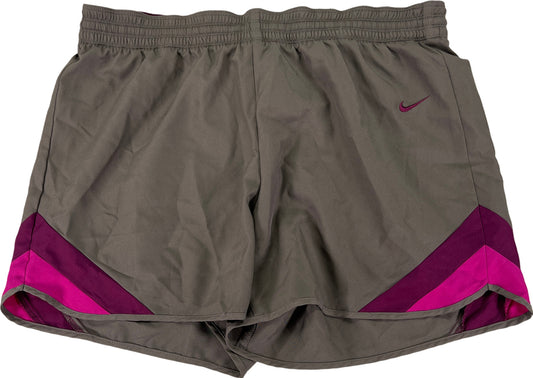 Nike Women’s Brown Unlined Dri-Fit Running Shorts - L