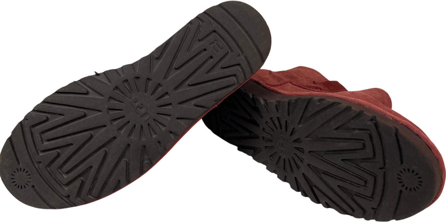 UGG Women’s Red Suede Unlined Mini Boots - 8