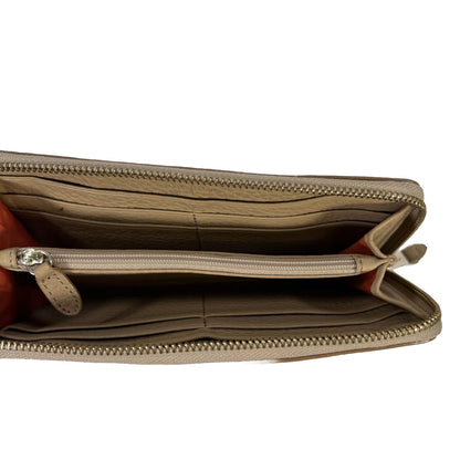 Cole Haan Women's Tan Leather Zip Close Wallet