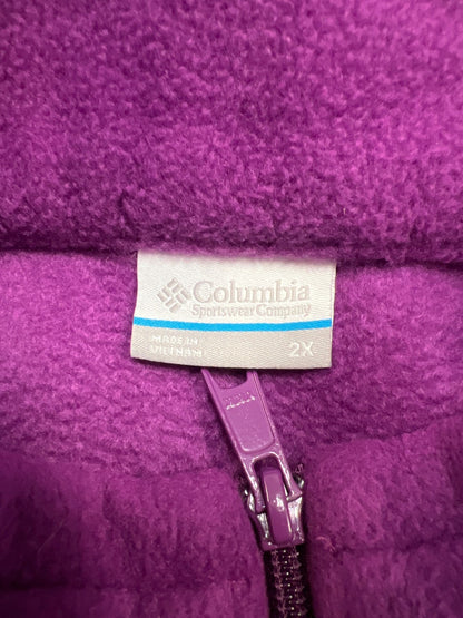 Columbia Women’s Purple Benton Springs Fleece Full Zip Jacket - Plus 2X
