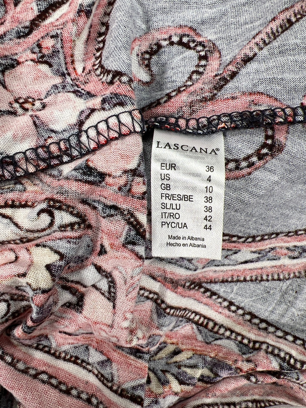 NEW Lascana Women’s Red/Blue Paisley Sleeveless Tank Top Dress - 4